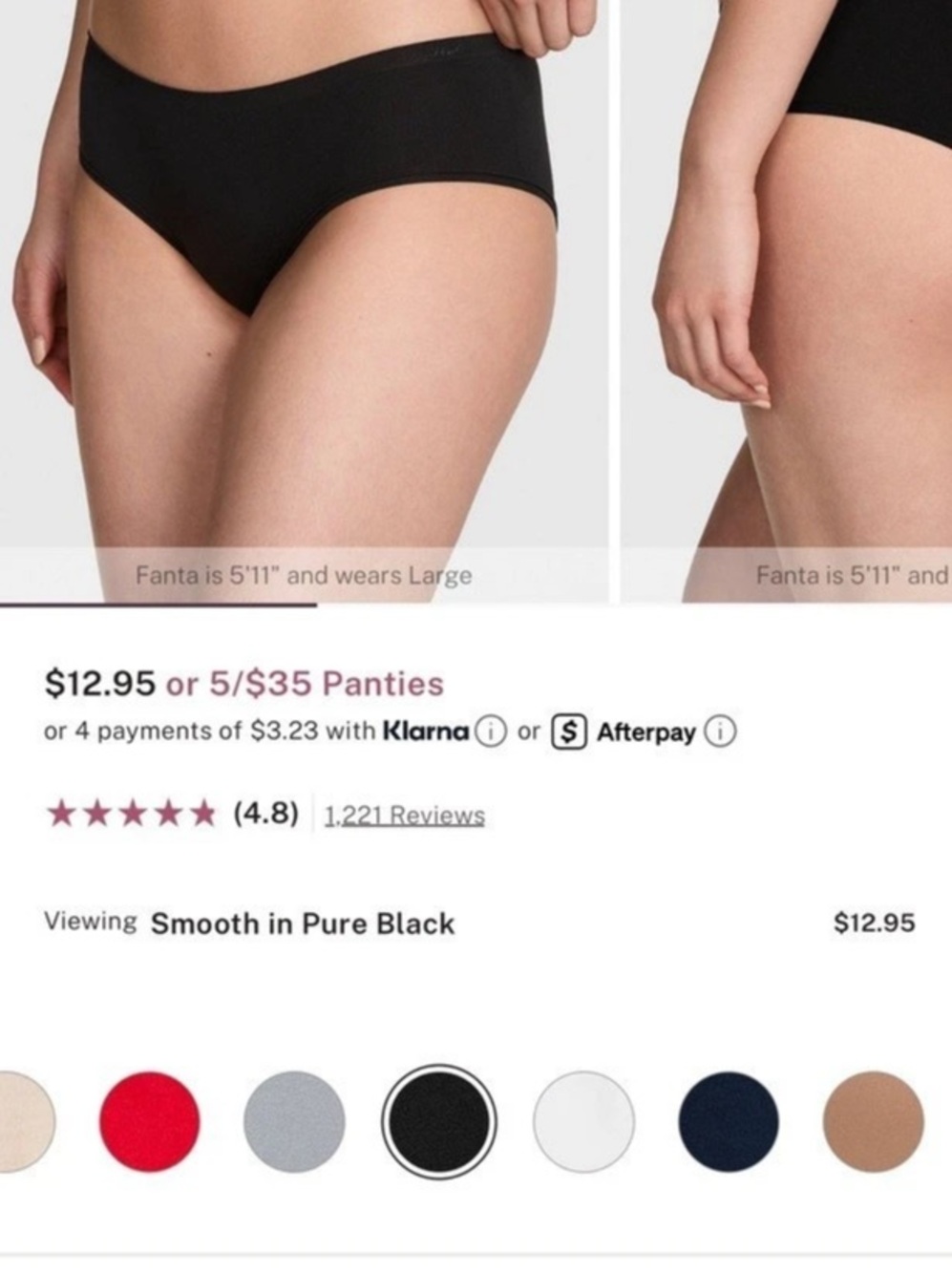 NWT - Victoria secret no show hip hugger panty